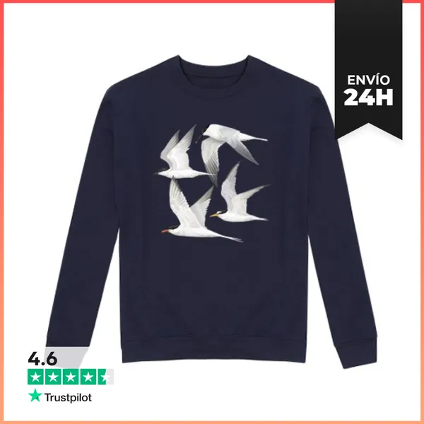 Sudadera Unisex Aves Marinas 1 LaTostadora