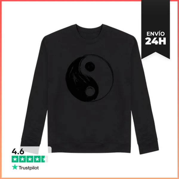 Sudadera Unisex Yin And Yang - Black Edition LaTostadora