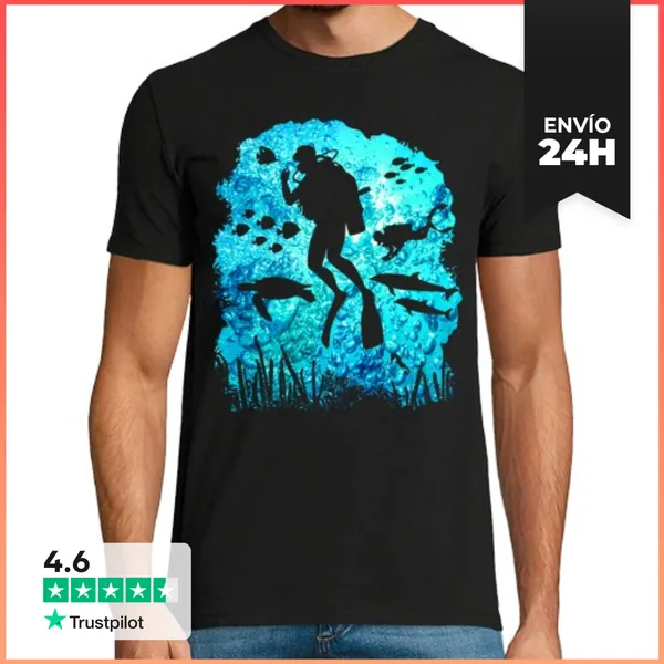 Camiseta Hombre Clásica Dive Is Life LaTostadora
