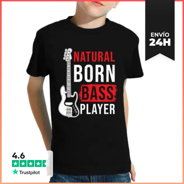 Camiseta Clásica Para Niños Bajista Nato LaTostadora