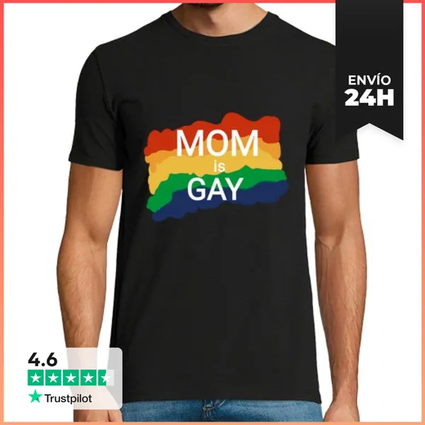 Camiseta Hombre Clásica Mamá Orgullosa Divertida LaTostadora