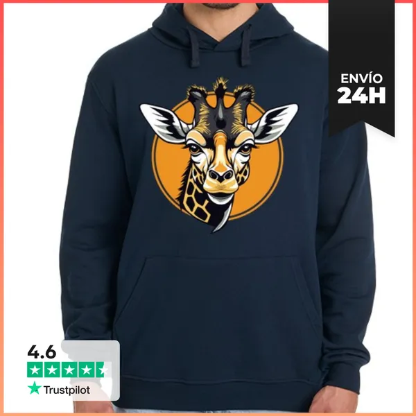 Sudadera Unisex Con Capucha Jirafa LaTostadora