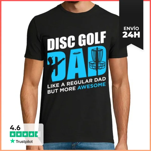 Camiseta Hombre Clásica Disco De Golf Vintage Divertido Jugando