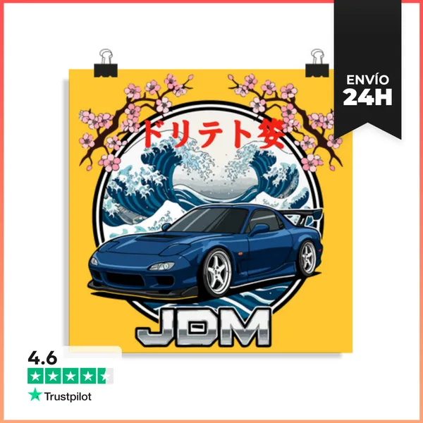 Póster Cuadrado JDM RX7 LaTostadora