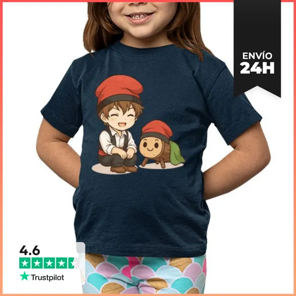 Camiseta Clásica Para Niños PASTORET I TIÓ DE NADAL LaTostadora