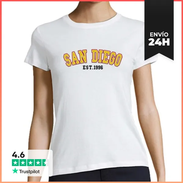 Camiseta Mujer Clásica San Diego Est 1996 LaTostadora