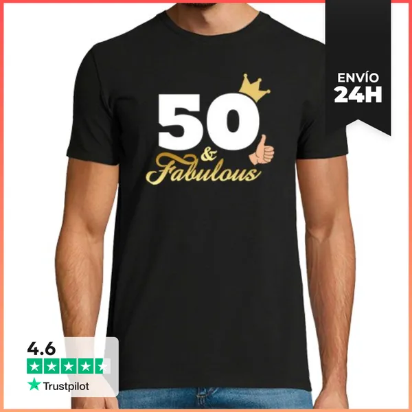 Camiseta Hombre Clásica 50 Y Fabuloso LaTostadora