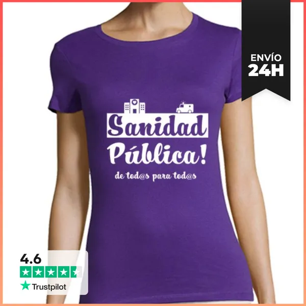 Camiseta Mujer Clásica Sanidad Pública, Camiseta Mujer