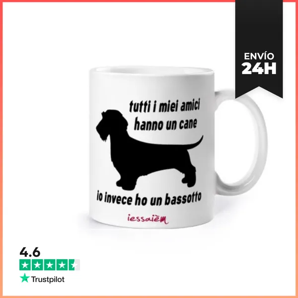 Taza Ita Dachshund De Pelo Duro - Dachshund LaTostadora