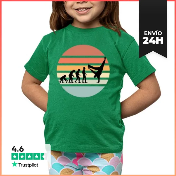 Camiseta Clásica Para Niños Evolution Hip Hop Camisetas Para
