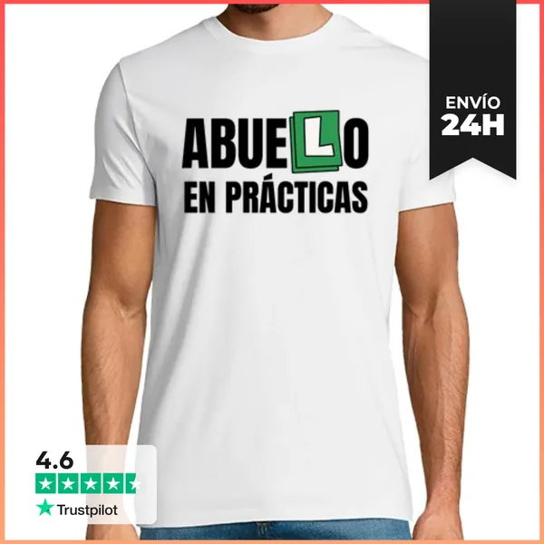 Camiseta Hombre Clásica Abuelo En Prácticas LaTostadora