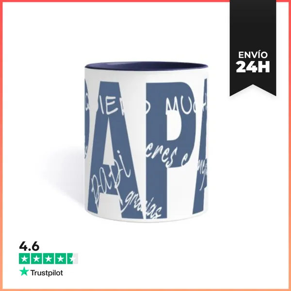 Taza De Colores Papá Eres El Mejor. Azul LaTostadora