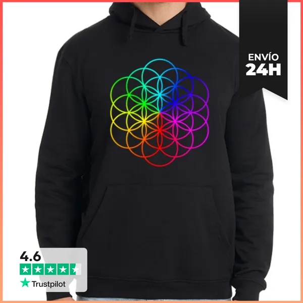 Sudadera Unisex Con Capucha Flor De La Vida LaTostadora