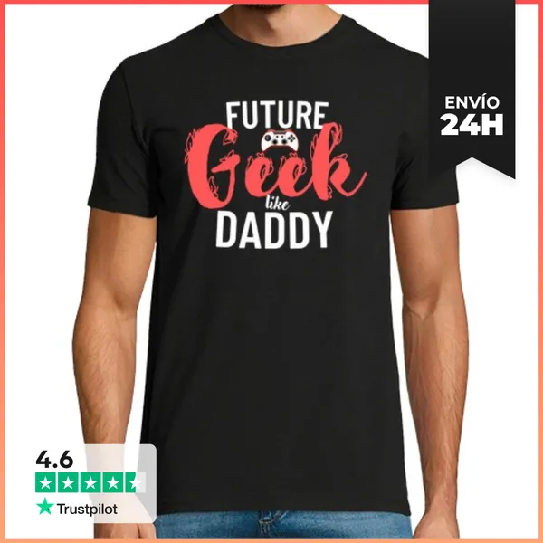 Camiseta Hombre Clásica Divertido Futuro Geek Como Regalo De Pa