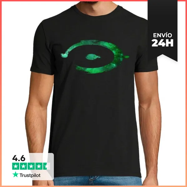Camiseta Hombre Clásica Halo Green Space LaTostadora