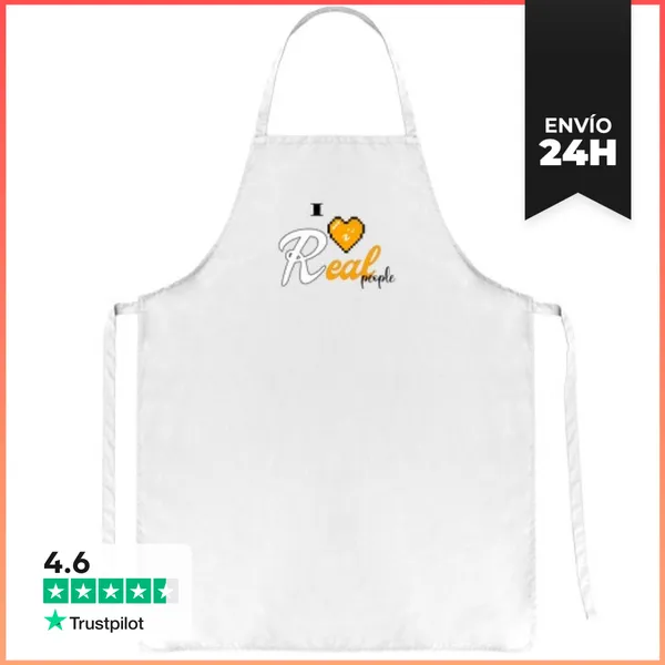 Delantal Regalo Delantal Cocina I Love Real People Chiste