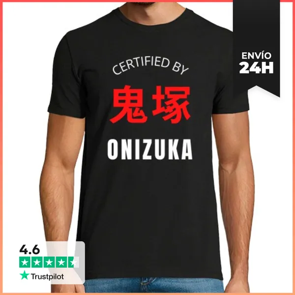 Camiseta Hombre Clásica Certificado Por Onizuka - Manga Anime