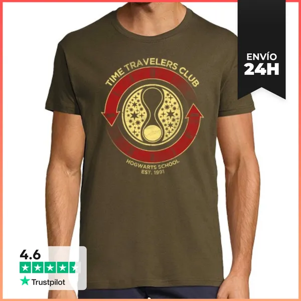 Camiseta Hombre Clásica Time Travelers Club Potter LaTostadora