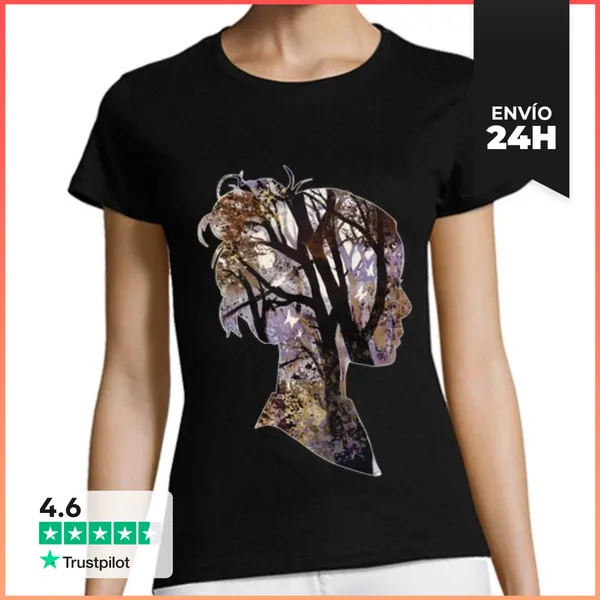 Camiseta Mujer Clásica Mi Bosque Interior- MARRÓN LaTostadora