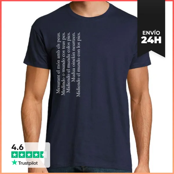 Camiseta Hombre Clásica Midiendo El Mundo 2 LaTostadora