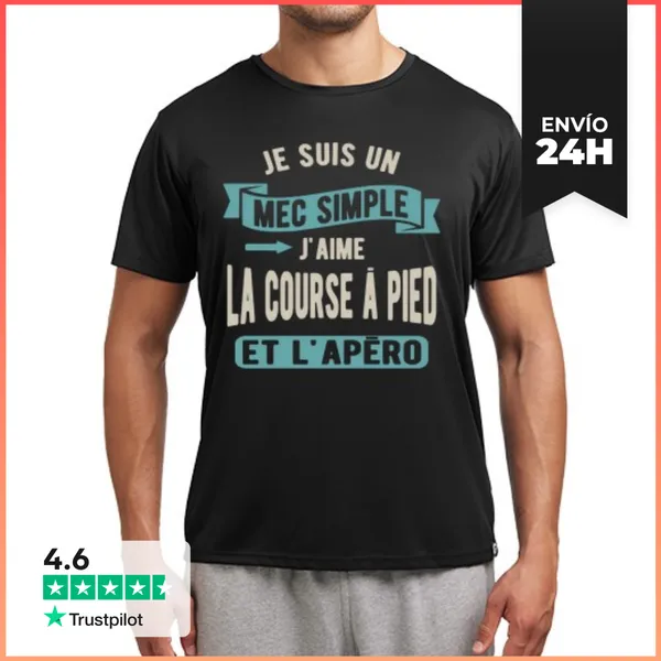 Camiseta Deportiva Hombre Corriendo Y Aperitivo LaTostadora