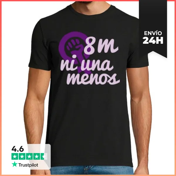 Camiseta Hombre Clásica 8M Ni Una Menos LaTostadora