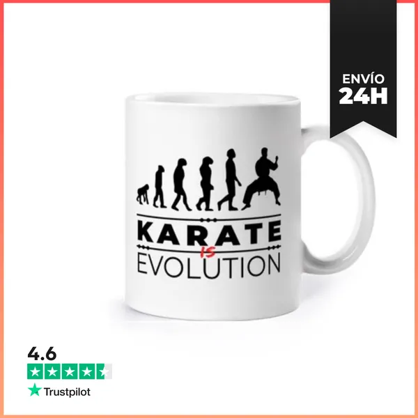 Taza Karate Es Evolución - Mensaje De Humor LaTostadora
