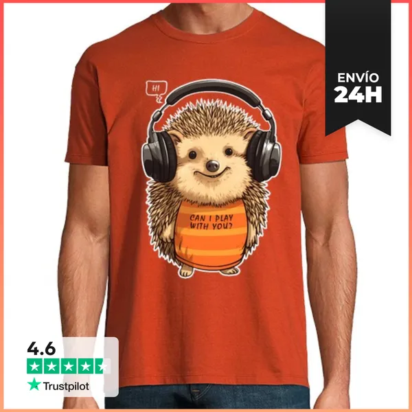 Camiseta Hombre Clásica Amor Erizo LaTostadora