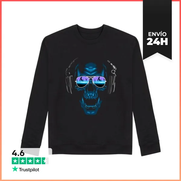Sudadera Unisex Hombre, Sudadera, Negra LaTostadora