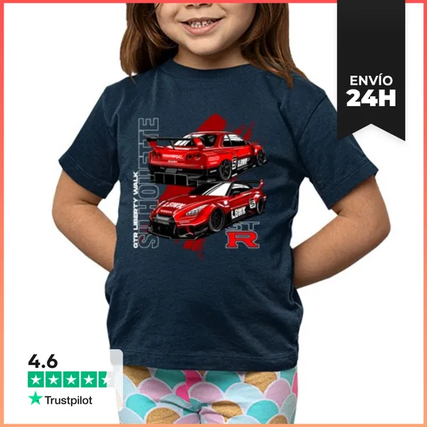 Camiseta Clásica Para Niños Silhouette GTR LaTostadora