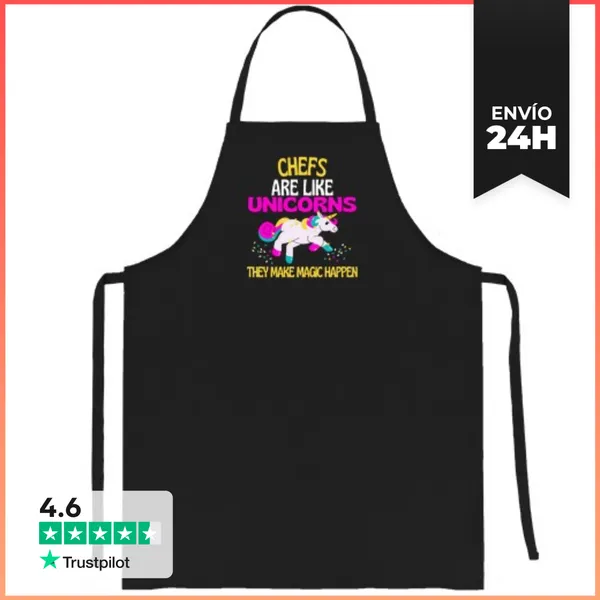 Delantal Chef Unicornio Unicornio Mágico Cociner LaTostadora