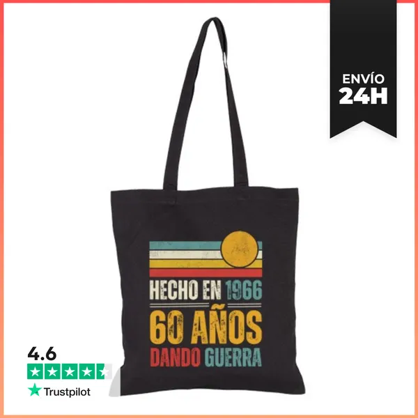 Bolsa De Tela Hecho En 1966, 60 Años Cumpleaños LaTostadora