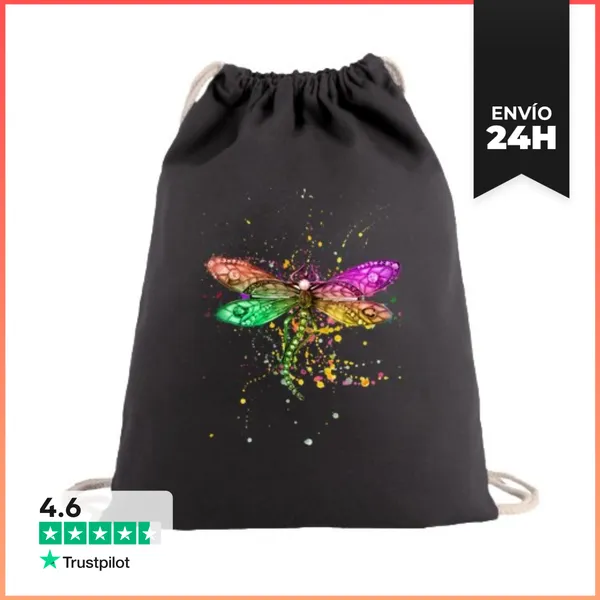 Mochila Saco Con Cuerdas Libélula Dragon-fly Mochila Molona