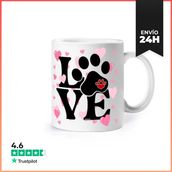 Taza Amor Animal Rosa Patas LaTostadora