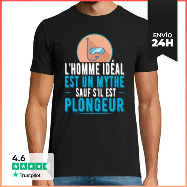 Camiseta Hombre Clásica Regalo Ideal Para Buzos De Hombre