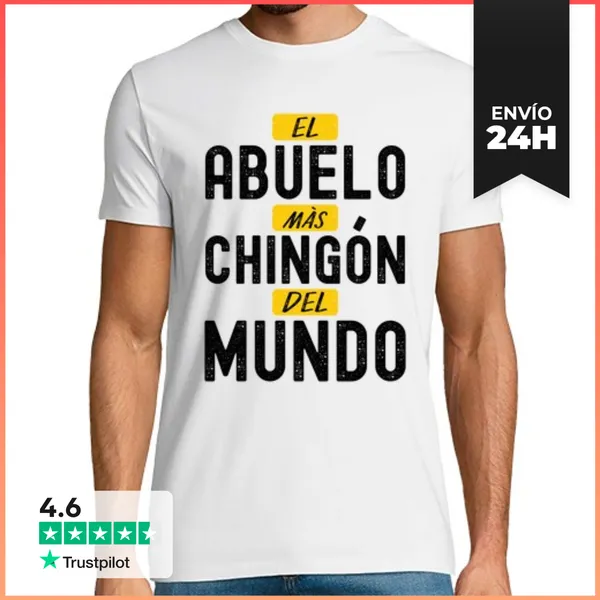 Camiseta Hombre Clásica El Abuelo Mas Chingón Del Mundo