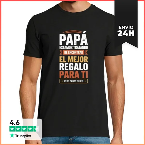 Camiseta Hombre Clásica Camiseta Día Del Padre El Mejor Regalo