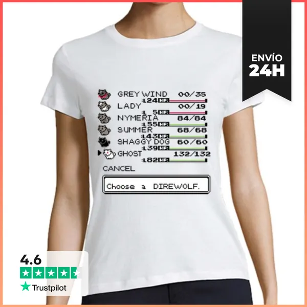 Camiseta Mujer Clásica Choose A Direwolf -spoiler Version-
