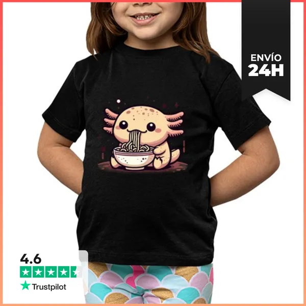 Camiseta Clásica Para Niños Ajolote Kawaii LaTostadora