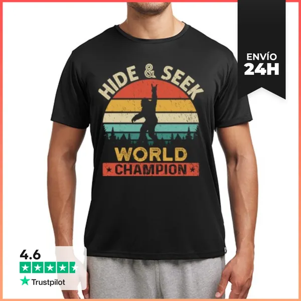Camiseta Deportiva Hombre BIGFOOT HIDE AND SEEK WORLD CHAMPION