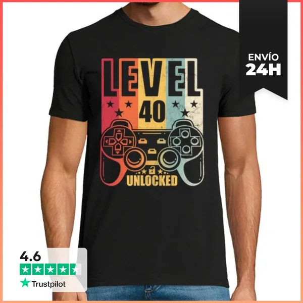 Camiseta Hombre Clásica Jugador De Cumpleaños De Juego Desbloqu