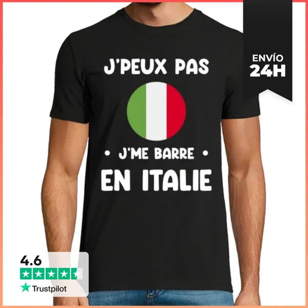 Camiseta Hombre Clásica No Puedo Me Voy A Italia LaTostadora