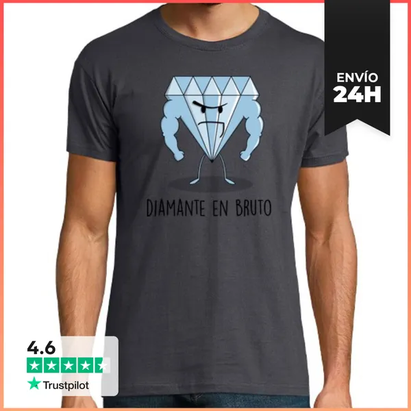 Camiseta Hombre Clásica Diamante En Bruto LaTostadora
