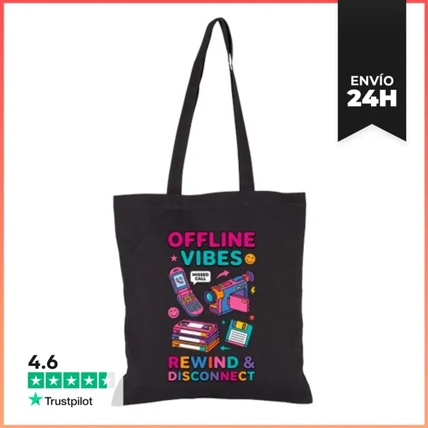 Bolsa De Tela Vibras Fuera De Línea Rebobinar Desconectar -