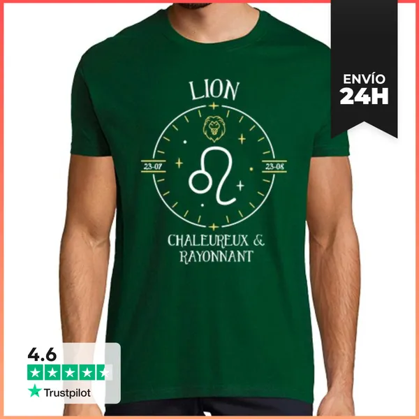 Camiseta Hombre Clásica León - Cálido Y Radiante LaTostadora