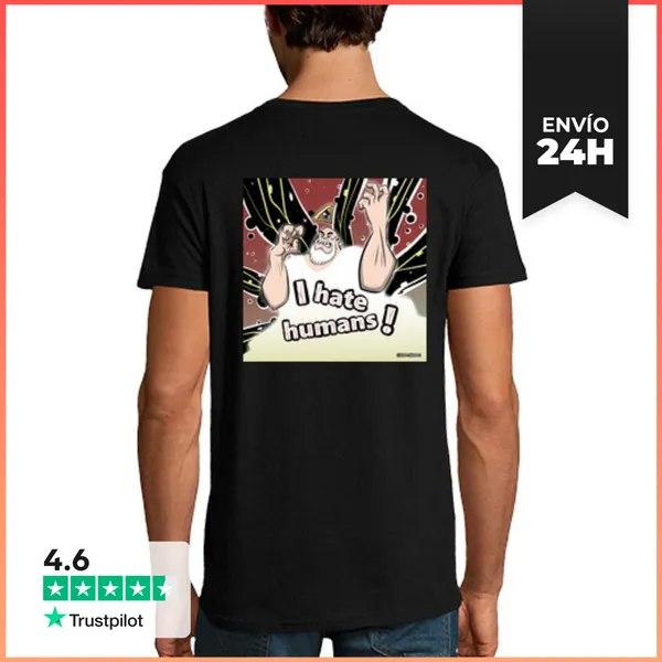 Camiseta Hombre Clásica Hate T-shirt LaTostadora