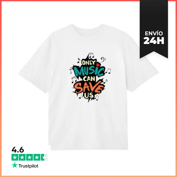 Camiseta Oversize Diseño Music LaTostadora