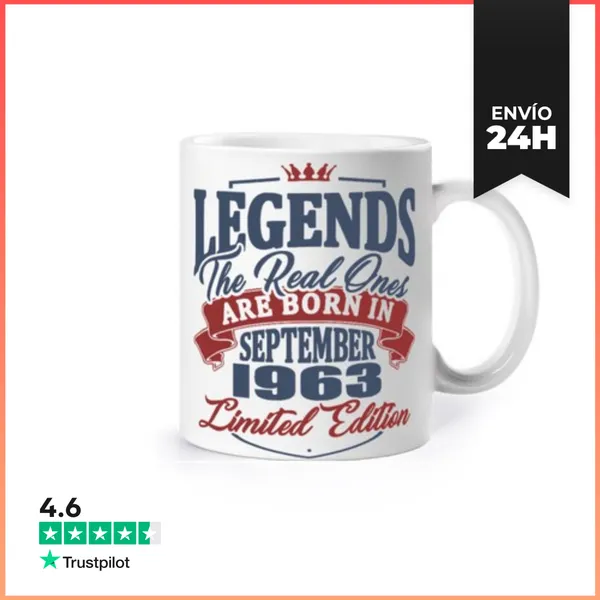 Taza Leyenda Nacido En Septiembre 1963 LaTostadora