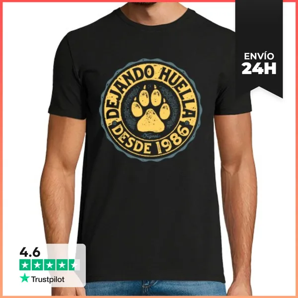 Camiseta Hombre Clásica Dejando Huella Desde 1986 LaTostadora