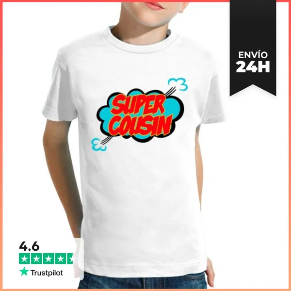 Camiseta Clásica Para Niños Super Primo Regalo Humor Primos De La